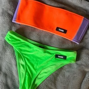 Triangl Neon Colorblock Bikini Set